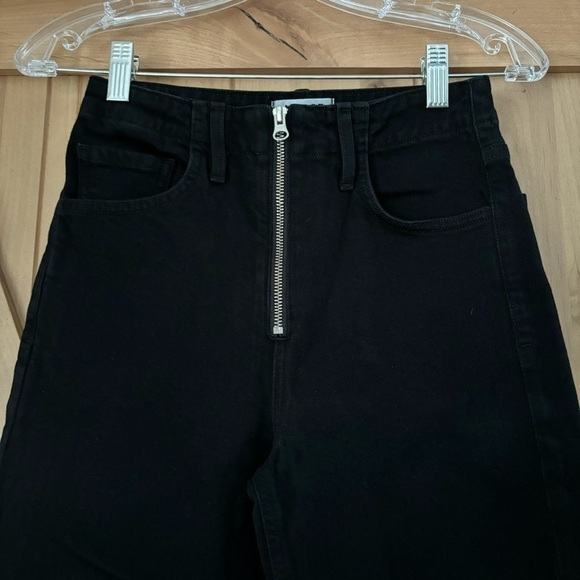AGOLDE Exposed Zipper High Rise Jeans Black Size 24 - Picture 2 of 7
